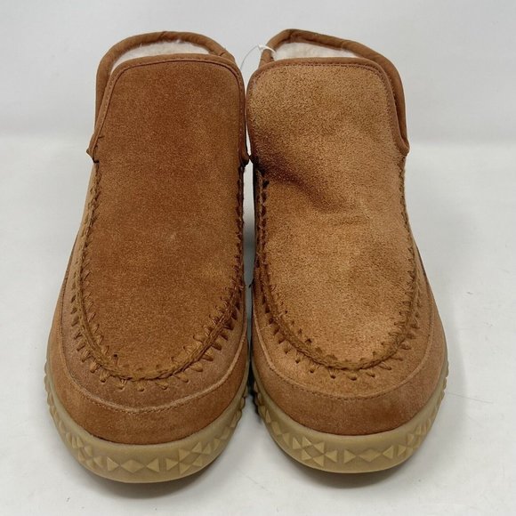 Muk Luks Womens Queens Slip Ons Suede Cognac Wool Blend Size 9.5 -‎ NEW!!!  READ - Picture 4 of 15